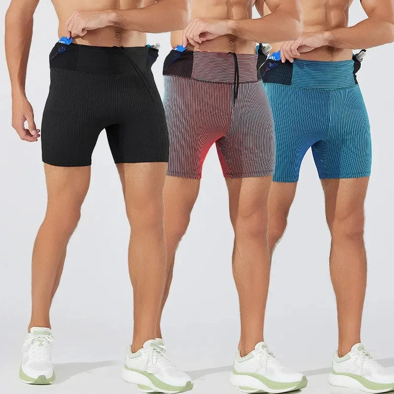 High Elasticity Men's & Women's Yoga Workout Shorts Two-Layer Moisture-Wicking, Ideal for Running and Fitness Enthusiasts!
