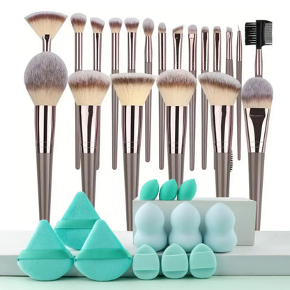 3-20PCS Makeup Brushes Set Eyeshadow Fluffy Foundation Concealer Blush Highlighter Storage Box Female Cosmetics Beauty Tools - AMULET RING STORE