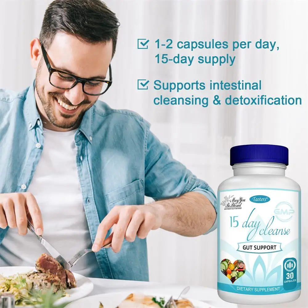 15-day Intestinal Cleansing and Detoxifying Capsules, Targeting The Overall Colon, Digestive Regulation, and Intestinal Health - AMULET RING STORE