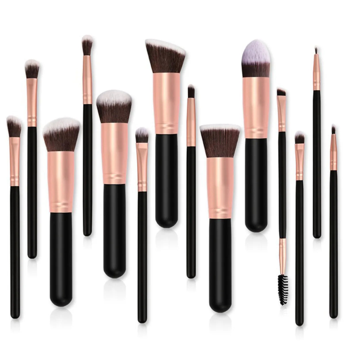 14Pcs Makeup Brush Set for Beginners Soft Bristle Powder Brush Blush Eye Shadow Beauty Tools, Buy 14pcs Brush Get 1 Free Sponge - AMULET RING STORE