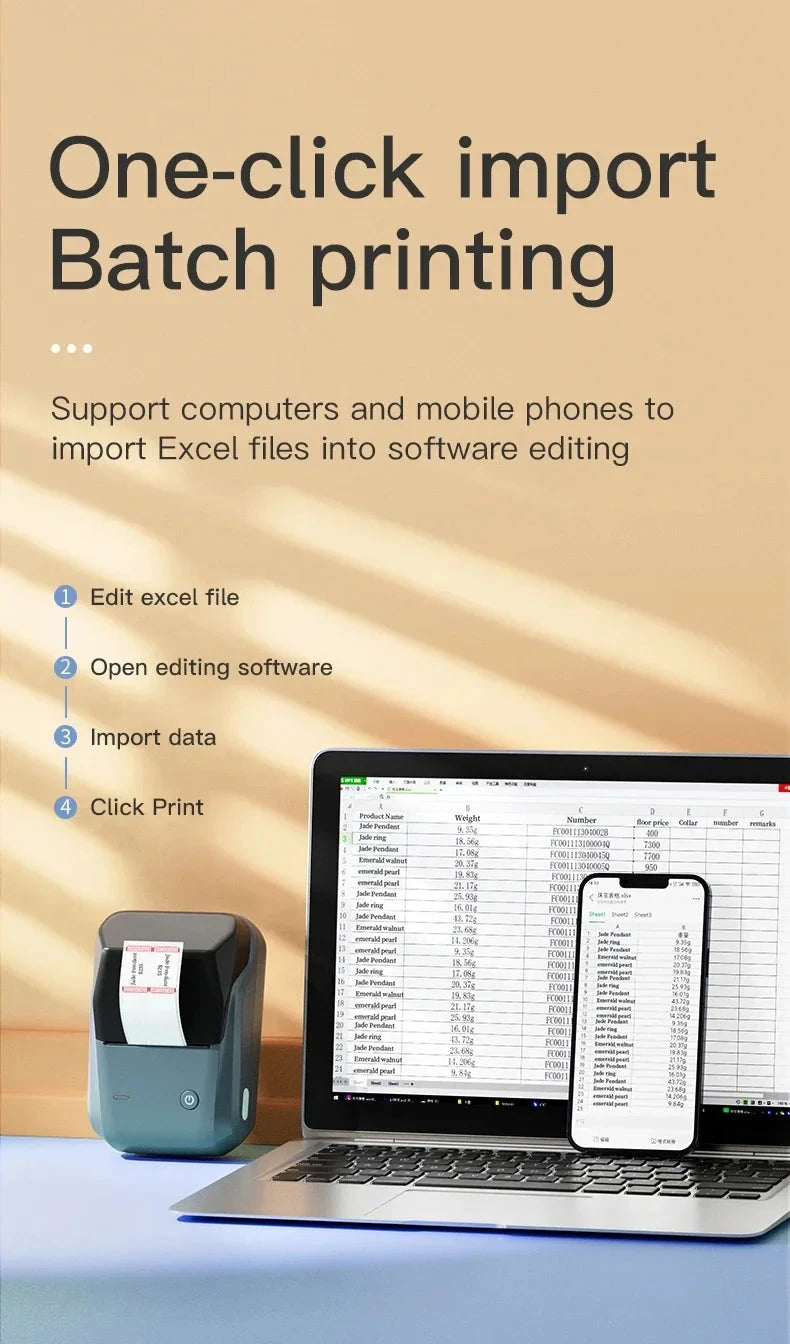 Niimbot B1 Mini Portable Thermal Printer Self-Adhesive Sticker Label Maker Pocket Printer Labeling Machine