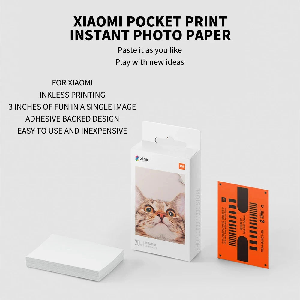 Xiaomi AR Printer 300dpi Portable Photo Mini Pocket With DIY Share 500mAh Picture Printer Pocket Printer Work With Mihome APP