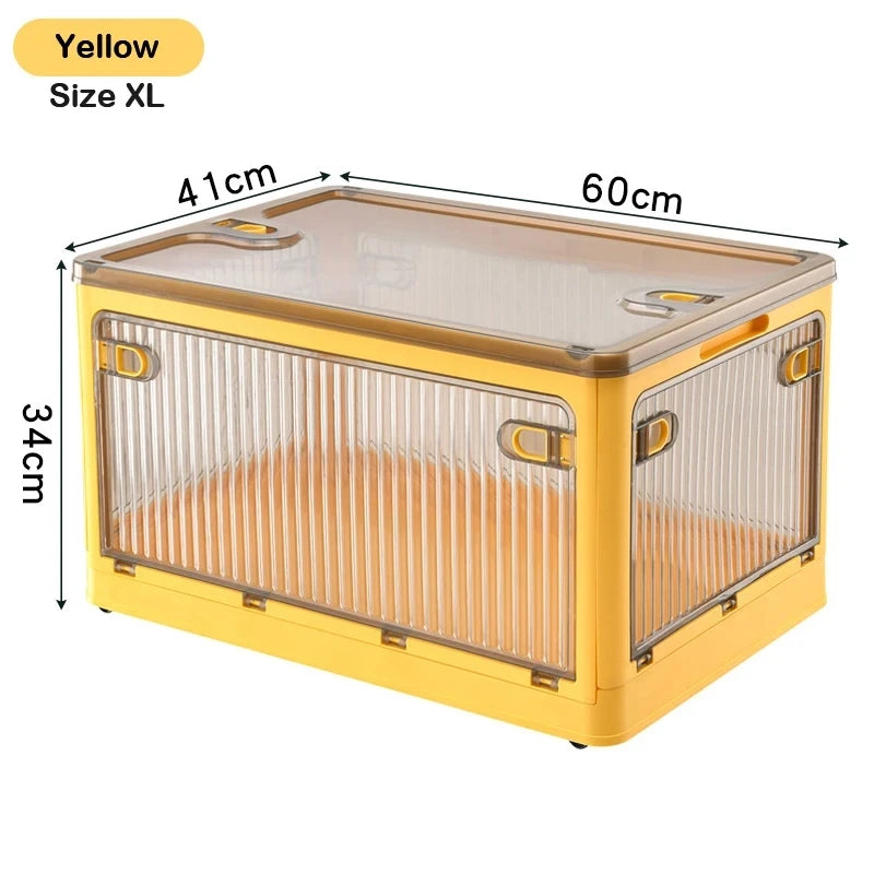 Foldable Storage Box Closet Organizer with Wheels Outdoor Stackable Sundries Organizer Clothes Quilts Toys Books Storage Box - AMULET RING STORE