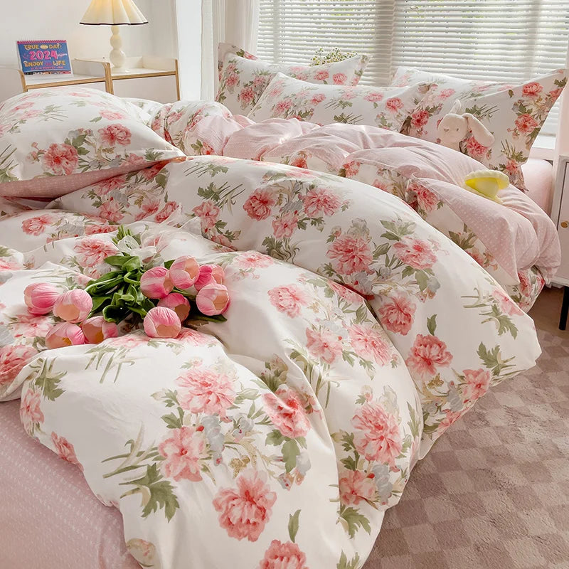 100% Cotton Bedding Set Duvet Cover Set 1 Quilt Cover 2 Pillowcases No Sheet- Ultra Soft Breathable Hypoallergenic - AMULET RING STORE