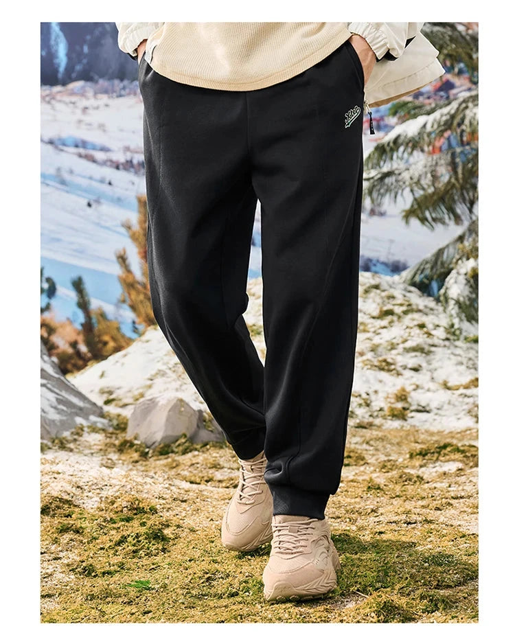 Xtep Trousers For Men And Women 2024 Winter Knitting Loose Exercise Sweatpants Casual Trendy Warm Soft Bottoms 876427630125