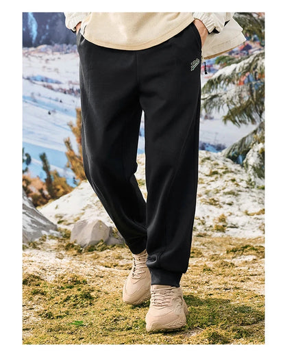 Xtep Trousers For Men And Women 2024 Winter Knitting Loose Exercise Sweatpants Casual Trendy Warm Soft Bottoms 876427630125
