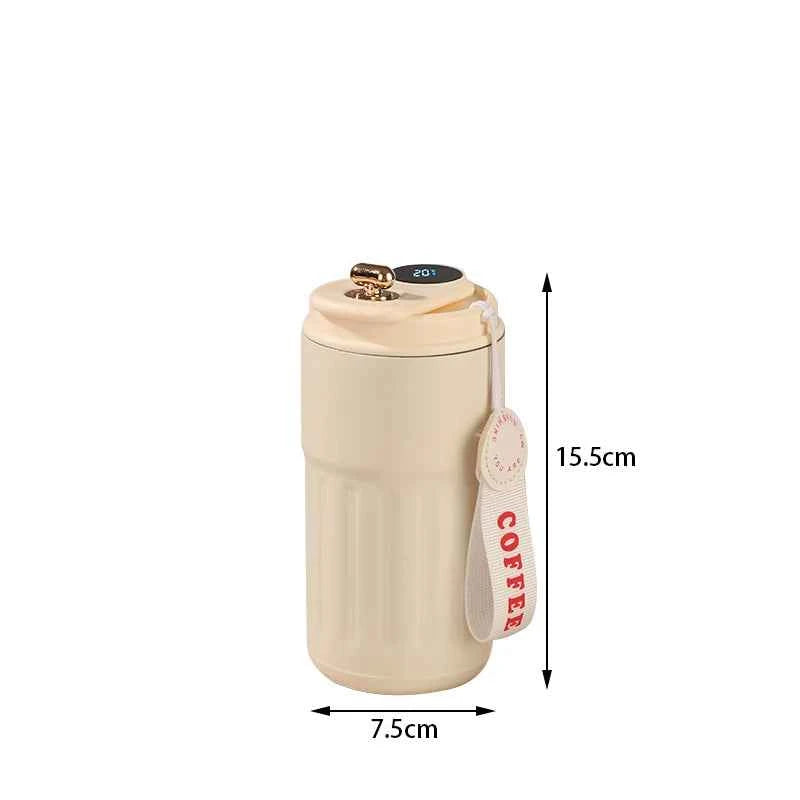 460ml Thermos Bottle Smart Display Temperature 316 Stainless Steel Vacuum Cup Office Coffee Cup Business Portable Thermal Mug