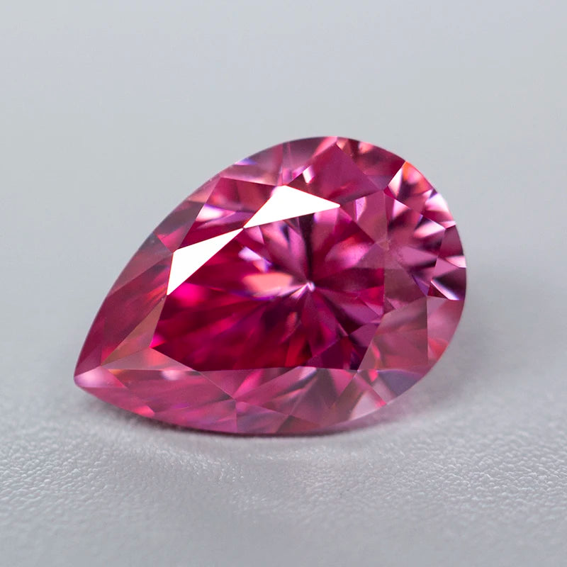 Pink Moissanite Stones with GRA Certificate Round/Pear/Oval/Emerald/Heart/Cushion/Princess/Asscher/Radiant Cut