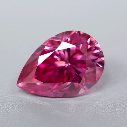 Pink Moissanite Stones with GRA Certificate Round/Pear/Oval/Emerald/Heart/Cushion/Princess/Asscher/Radiant Cut