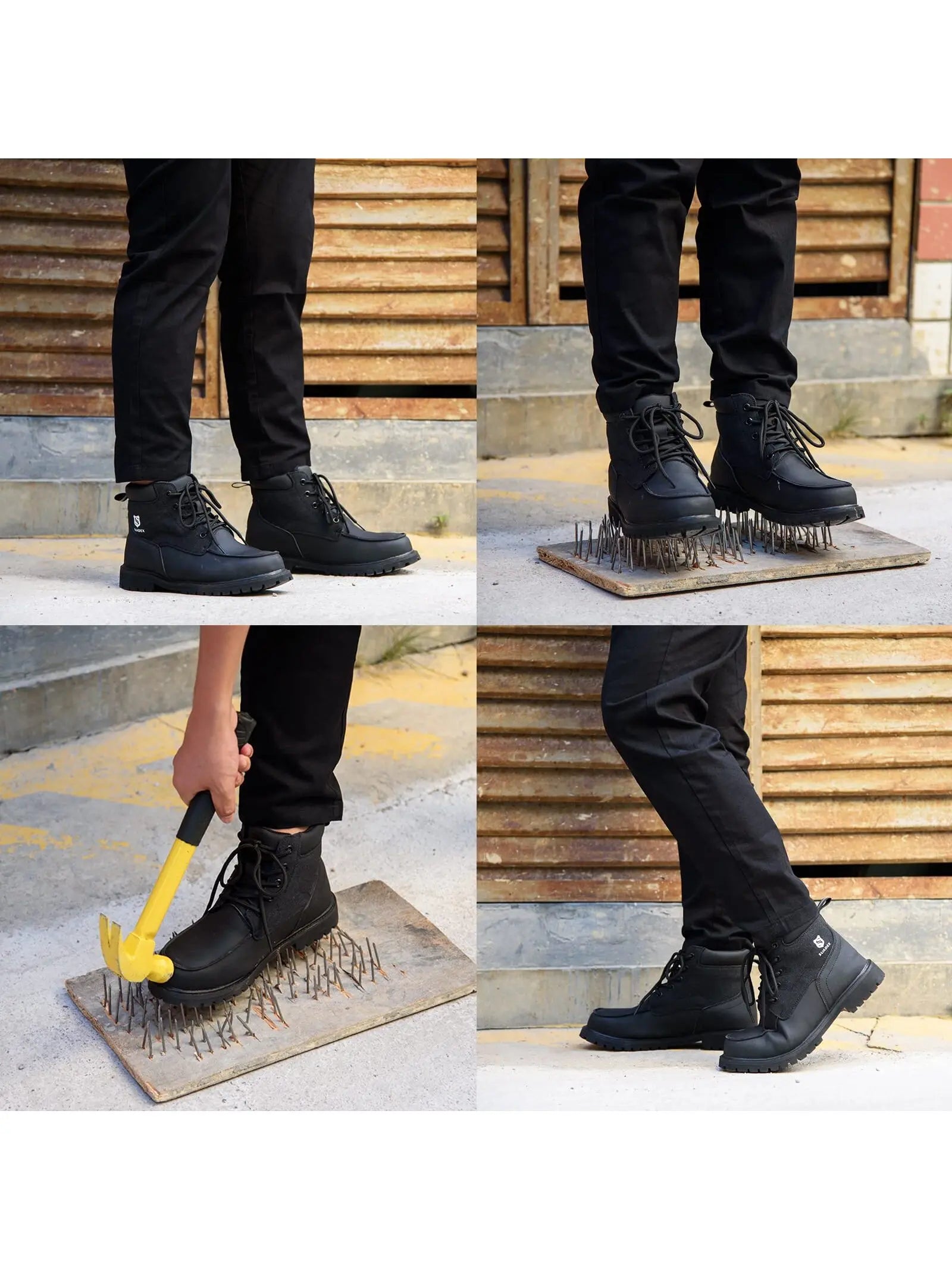 SUADEX Steel Toe Boots for Men Women Waterproof Indestructible Work Safety Boot Outdoor Protection Construction Shoes - AMULET RING STORE