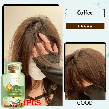 500ml Natural Herbal Hair Dye Shampoo 3 in 1 Change Hair Color Gray Hair to Dark Brown Black Deep Nourishing Fashion Hair Care - AMULET RING STORE