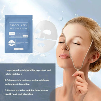 1/3/5/10PCS Bio Collagen Face Mask Anti Wrinkle Fade Face Fine Line Lift Firm Skin Anti-Aging Brighten SkinCare Korean Cosmetics - AMULET RING STORE