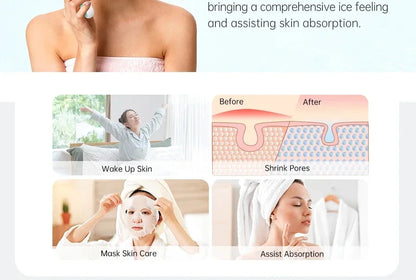 Face Ice Roller With 2 Head Skin Cooling Tool Neck Face Eyes Massagers Ice Body Relief Massage Roller Cooling Derma Stamp Cooler