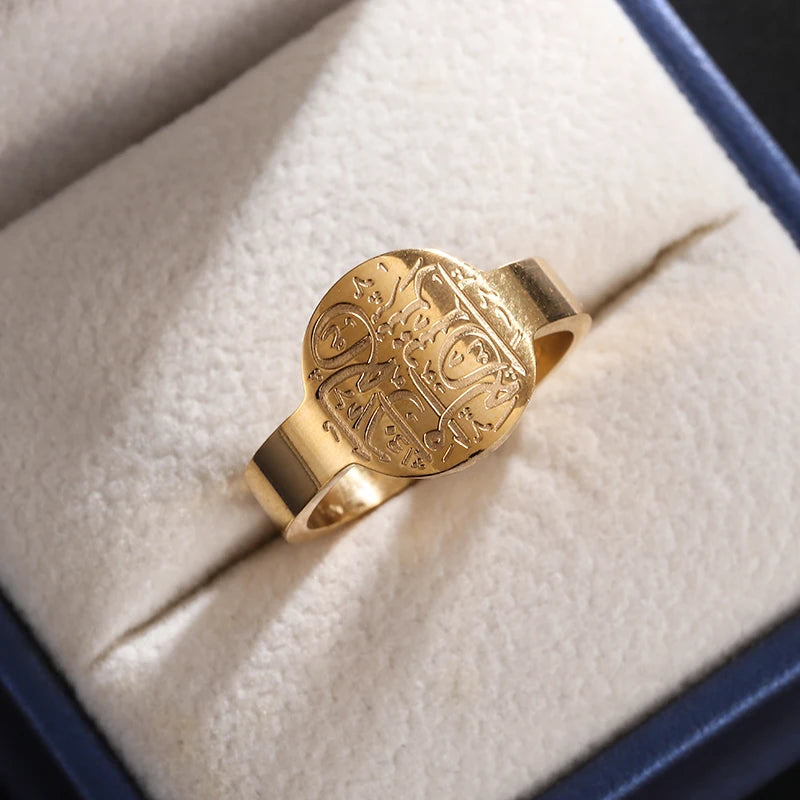 Vintage Arab Islam Allah Prayer Men's Rings