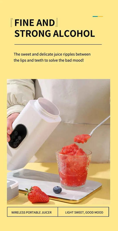 Portable USB Rechargeable Juicer Blender, Ice Crushing Fruit Juice Cup, Home & Outdoor Use, 12 Blades