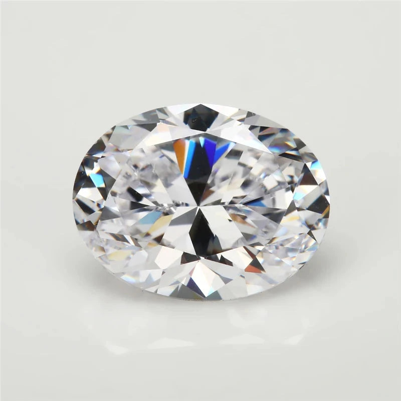 Size 2x3mm-13x18mm 5A Oval Shape White Cubic Zirconia Stone Loose CZ Stones Synthetic Gemstone For Jewelry Making - AMULET RING STORE