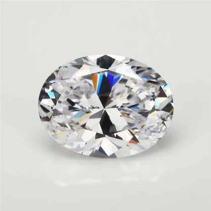 Size 2x3mm-13x18mm 5A Oval Shape White Cubic Zirconia Stone Loose CZ Stones Synthetic Gemstone For Jewelry Making - AMULET RING STORE