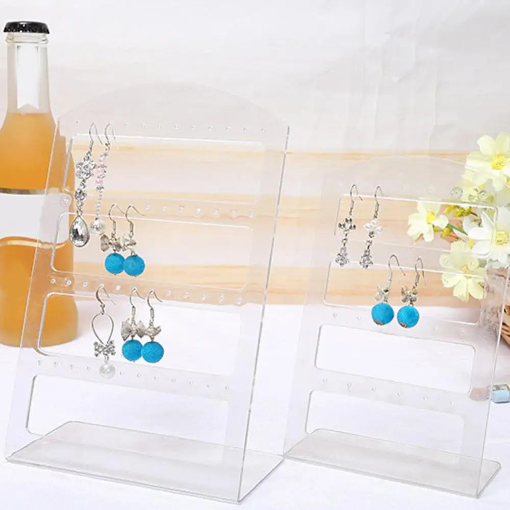 24/48 Holes Earrings Display Stand Holder Jewelry Show Rack Acrylic Organizer - AMULET RING STORE