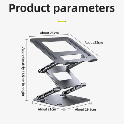 Adjustable Laptop Stand Aluminium Foldable Laptop Holder Portable Notebook Tablet Stand Cooling Support For MacBook Air Pro ipad - AMULET RING STORE