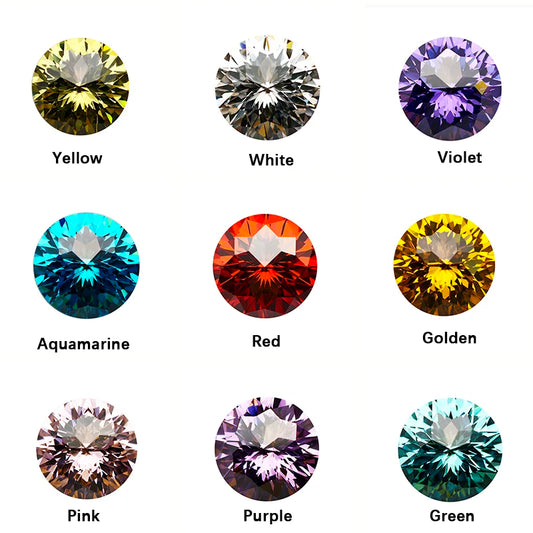 New 5A Quality Round Colored Empire Cut Cubic Zirconia Stones Loose Gemstone for Jewelry Making
