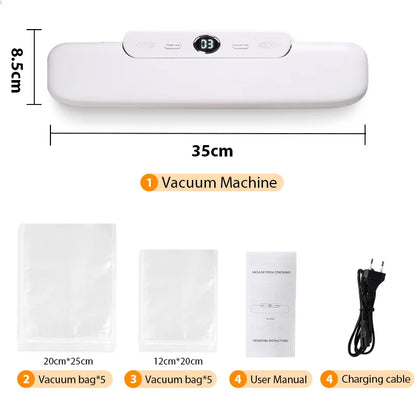 SaengQ Vacuum Sealer Machine Food Vacuum Sealer Packaging With Free 10pcs Vacuum bags Household Vacuum Food Sealing - AMULET RING STORE