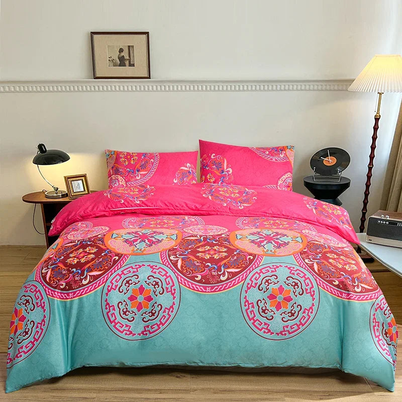 Ethereal Butterfly Print Brushed Duvet Cover Set with Pillowcases - Cozy Polyester,Twin/Full/King/Queen Size