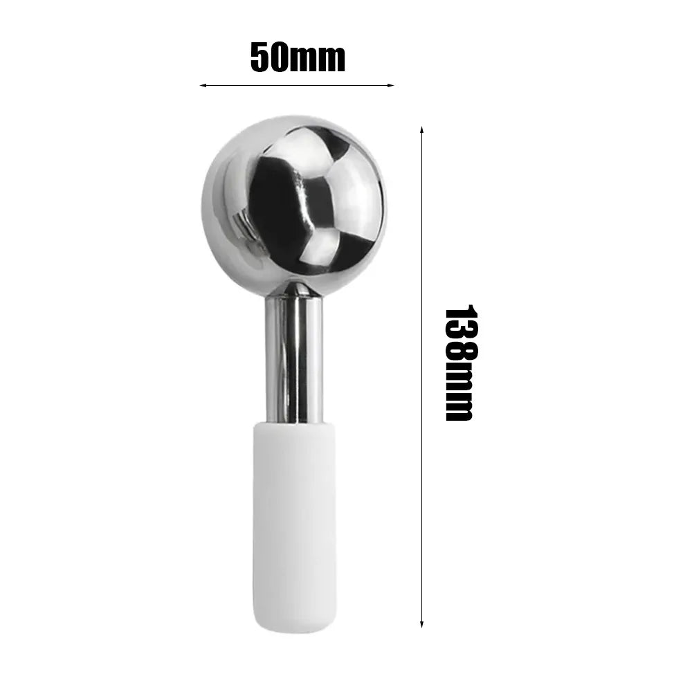 Facial Ice Globes Cold Hot Stainless Steel Facial Roller Skin Beauty Spa Cooling Globe Massage Ball Face Care Cryo Freeze Stick