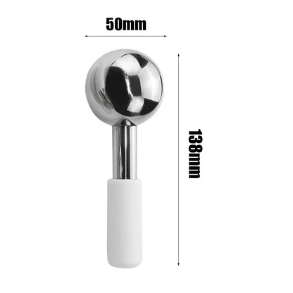 Facial Ice Globes Cold Hot Stainless Steel Facial Roller Skin Beauty Spa Cooling Globe Massage Ball Face Care Cryo Freeze Stick