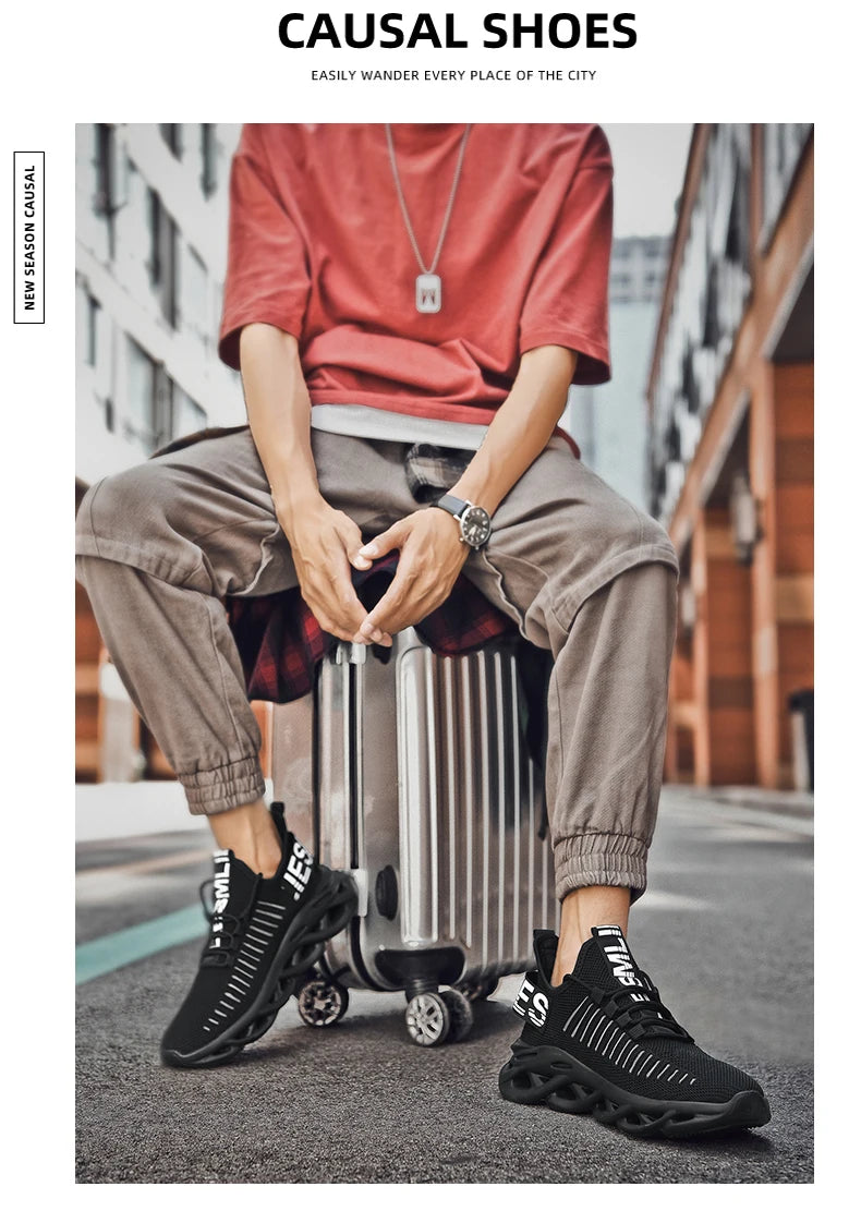 Men Shoes Comfortable Sneakers Breathable Running Shoes For Women Mesh Tennis Sports Shoes Outdoor Air Waling Casual - AMULET RING STORE