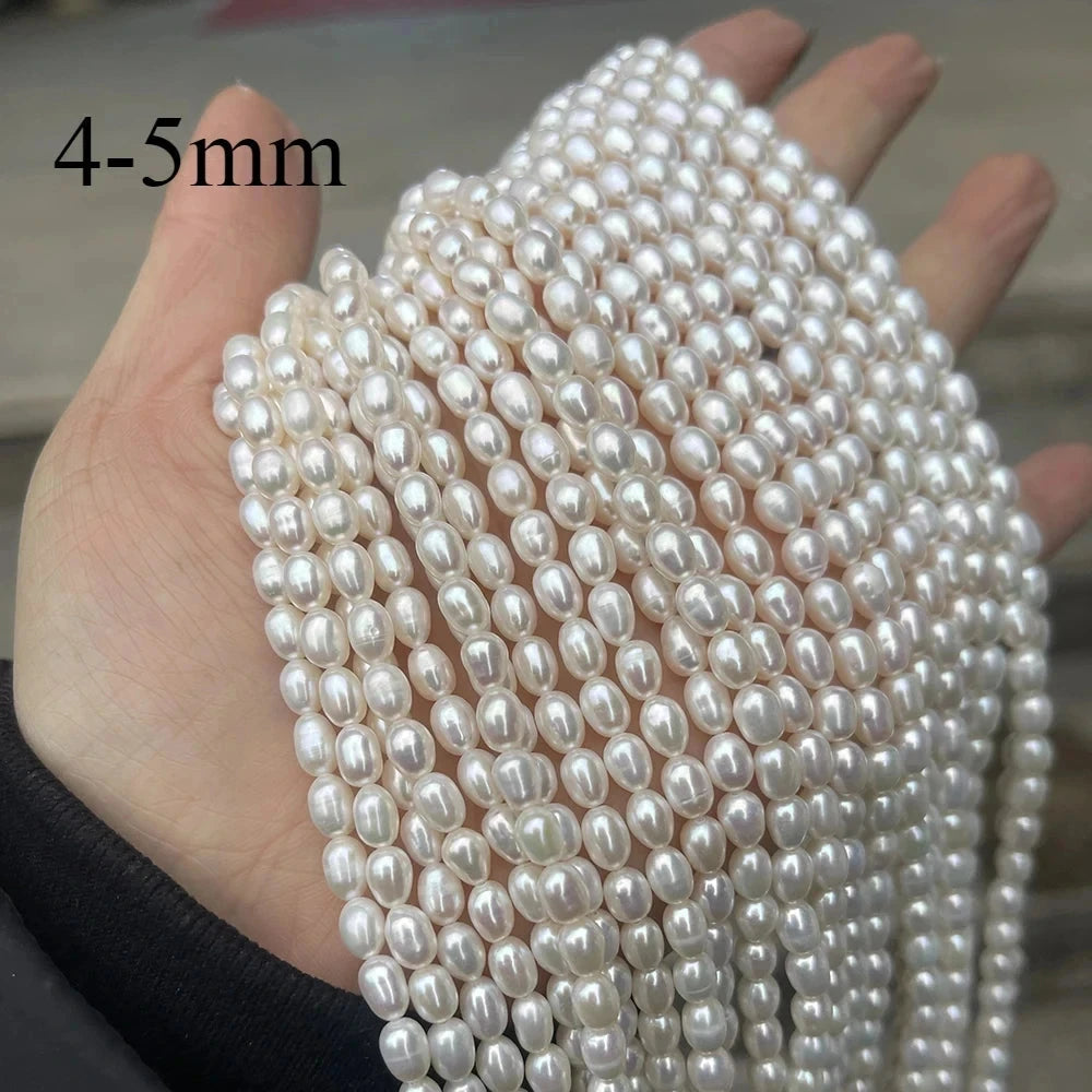 Natural Freshwater Pearl Beads Rice shape Loose isolation Beads For jewelry making DIY necklace bracelet accessories Size1.8-2mm - AMULET RING STORE