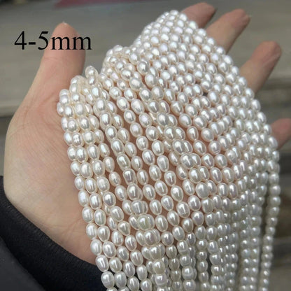 Natural Freshwater Pearl Beads Rice shape Loose isolation Beads For jewelry making DIY necklace bracelet accessories Size1.8-2mm - AMULET RING STORE
