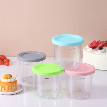 2/4pcs Ice Cream Pints Cup Ice Cream Containers With Lids For Ninja Creami Pints For Nc301 Nc300 Nc299amz Series Ice Cream Maker - AMULET RING STORE