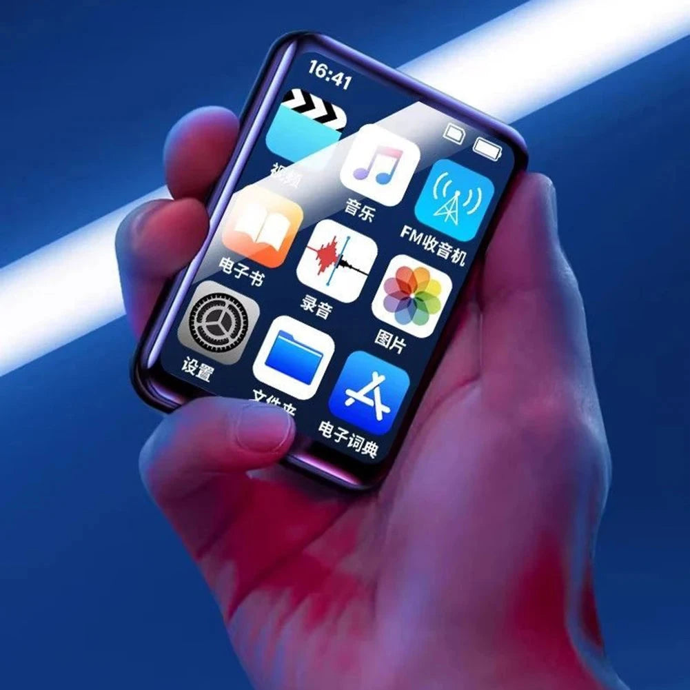 MP3 Music Player Bluetooth 5.3 Music Stereo Speaker Mini Full Touch Screen MP4 Player Walkman Support FM Radio Recording E-Book