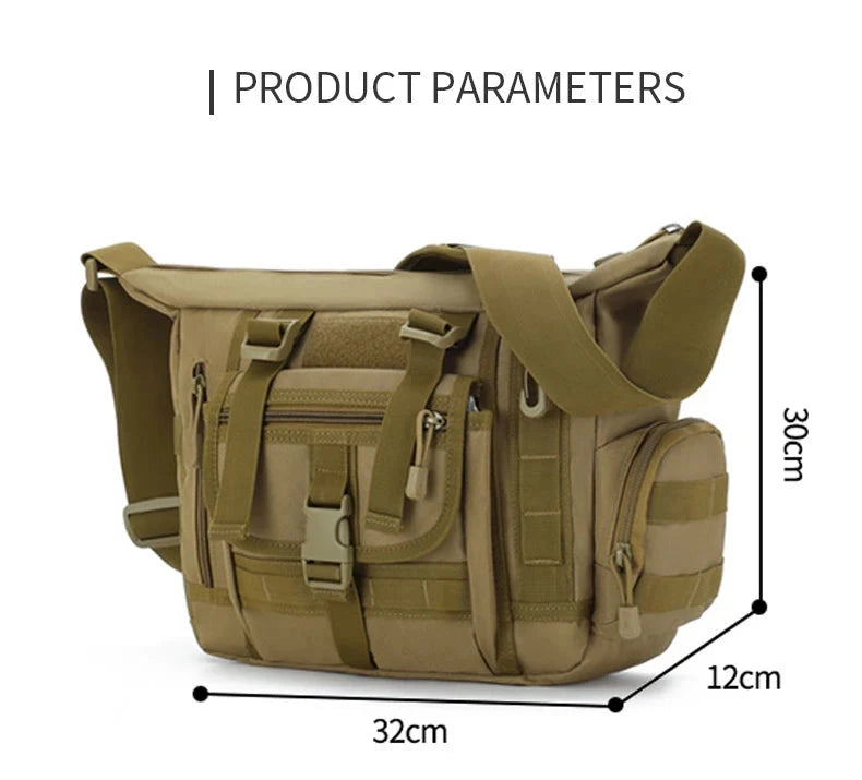 Men Camouflage Shoulder Bag Tactical Fishing Camping Tote Trekking Climbing Bags Large Multi-Pocket Travel Laptop Messenger Pack