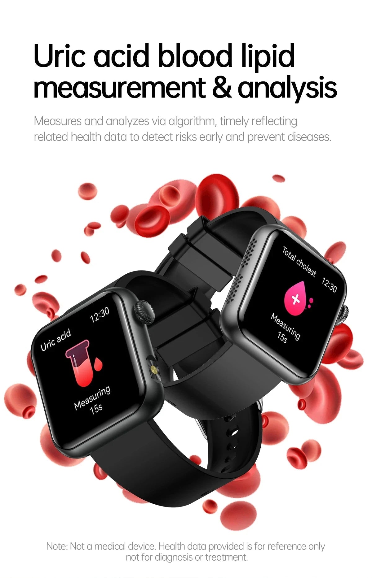 2025 New LED Women AI Smart Diagnosis Smart Watch HRV+PPG Blood Pressure Blood oxygen Health monitor IP68 NFC Smartwatches ﻿