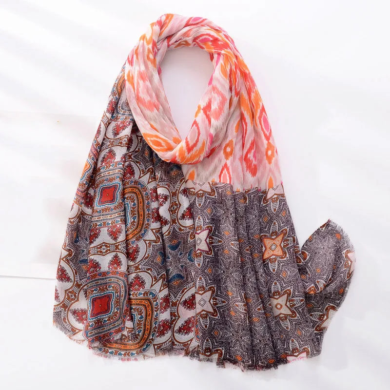 Luxury Brand Scarf For Woman Soft Cotton Shawl Wrap Tassel Viscose Muslim Woman Hijab Boho Beach Towel Female Bandana Headscarf - AMULET RING STORE