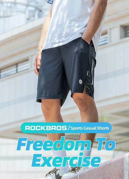 ROCKBROS Running Shorts Unisex Clothing Exercise Gym Shorts Jogging Fitness Breathable Cycling Outdoor Sports Cycling Equipment
