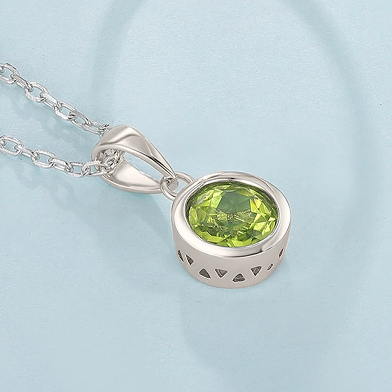 LAYA 925 Sterling Silver Natural Amethyst Bezel Setting Pendant Necklace For Women Original Fashion Jewelry 2025 Trend