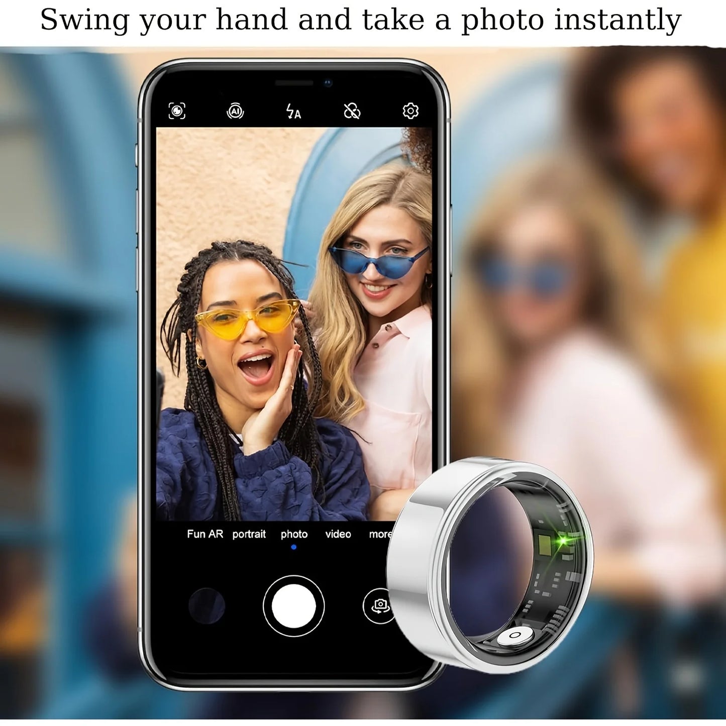 Smart ring, sleep tracking, motion monitoring, compatible with iPhone and Android, smart gift, suitable for women and men - AMULET RING STORE