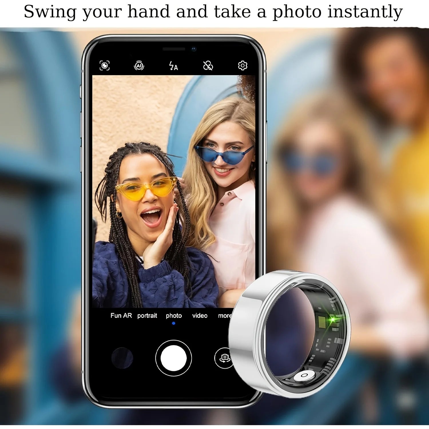 Smart ring, sleep tracking, motion monitoring, compatible with iPhone and Android, smart gift, suitable for women and men - AMULET RING STORE