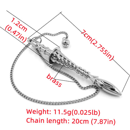 Bronze Metal Copper Spiritual Point Pendulum for Divination Healing Dowsing Wicca Balancing Pointed Cone Pendant Pendulum