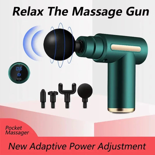 USB Mini Massage Gun Fascia Machine Muscle Relaxation Vibrating Gun Rod Massage Fitness Equipment Neck Grab Fascia Gun - AMULET RING STORE