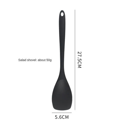 8ps Household black Silicone kitchenware 8-piece set of Chinese spaghetti spoon salad spaghetti spaghetti spaghetti，Rice spoon，