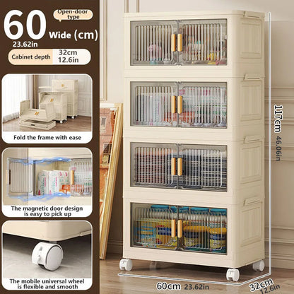 1/2/3/4/5 layers Multifunction Storage Cabinet Foldable Dustproof Wardrobe Easy-to-Install Storage Boxes - AMULET RING STORE