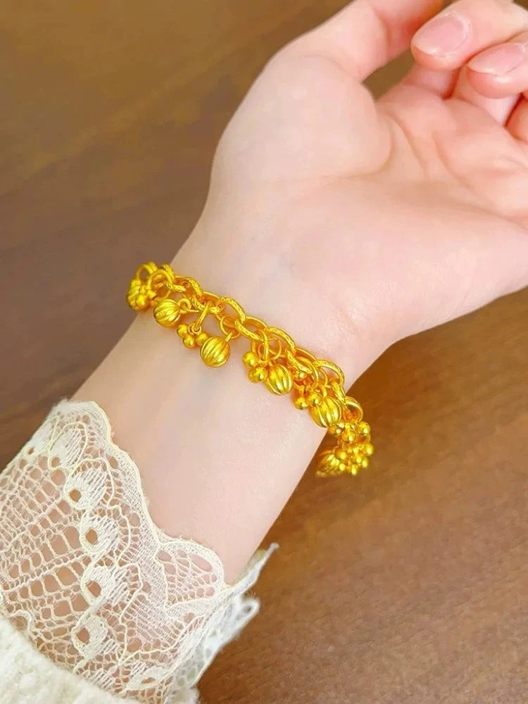 Reaped light luxury bracelet 24K gold, women, AU999 banquet occasions, elegant standard - AMULET RING STORE