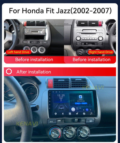 2 Din Android 10.0 Car Stereo Radio Multimedia Video Player For Honda Fit Jazz City 2002 2003 2004 2005 2006 2007 GPS Navigation - AMULET RING STORE