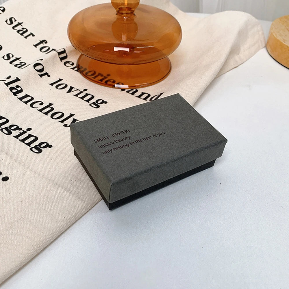 Simple Jewelry Box Earnail Ring Bracelet Necklace Gray Black Paper Jewelry Display Case Jewelry Organizer Box - AMULET RING STORE
