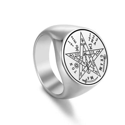 New 2025 Seal of The Seven Archangels Viking Ring Secret of Universe Rings for Men