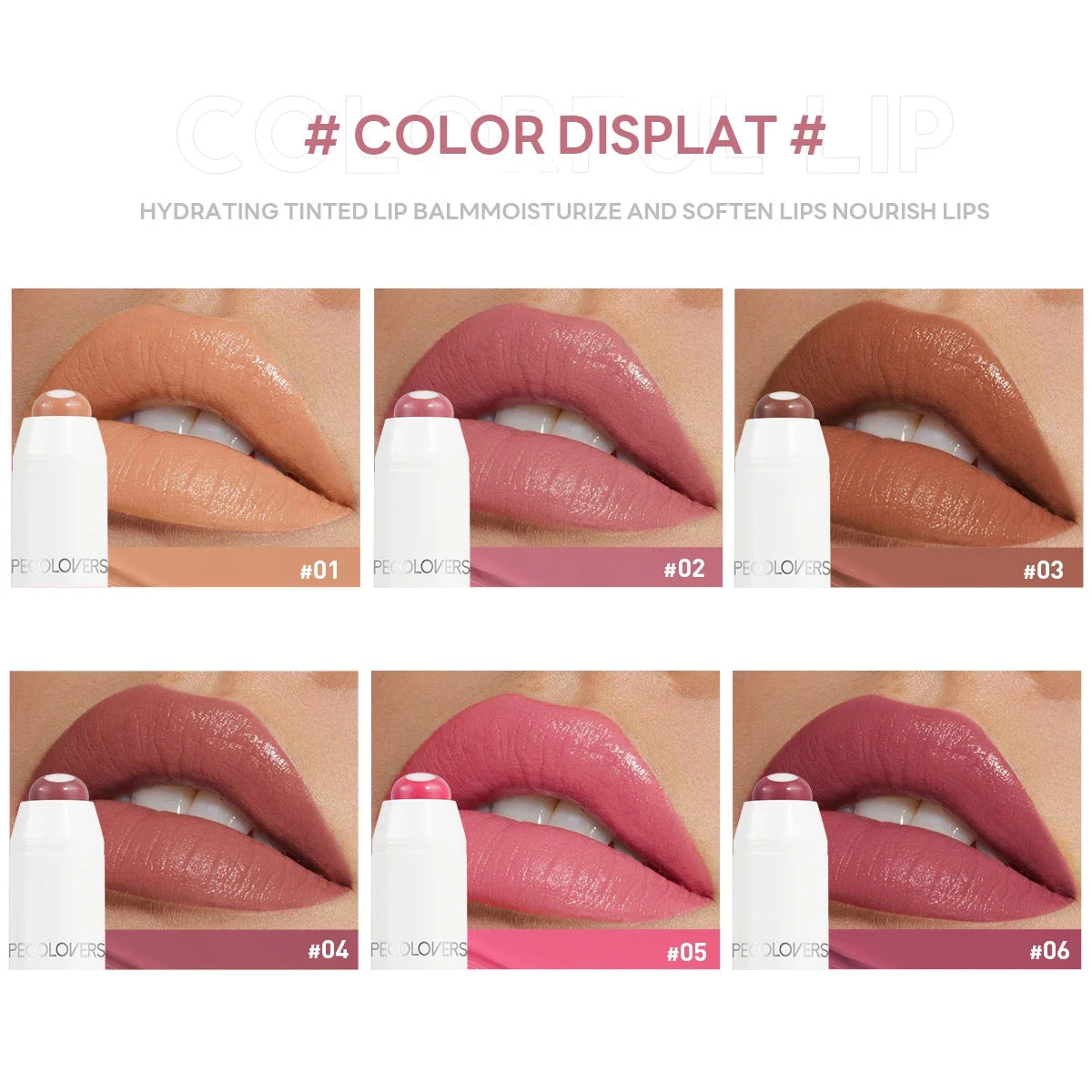 2-in-1 Nude Lipstick Matte Red Lip Balm Moisturizing 6 Colors Sandwich Lipstick Waterproof Long Lasting Non-stick Cup Lip Stick - AMULET RING STORE