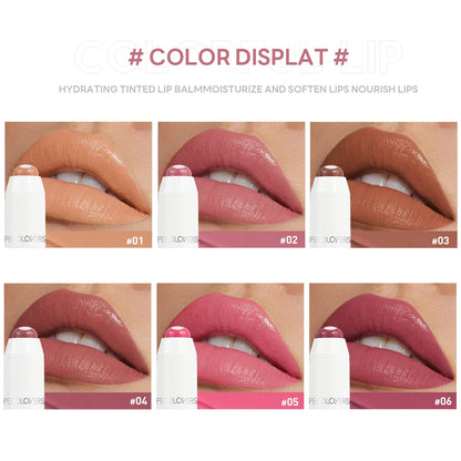 2-in-1 Nude Lipstick Matte Red Lip Balm Moisturizing 6 Colors Sandwich Lipstick Waterproof Long Lasting Non-stick Cup Lip Stick - AMULET RING STORE